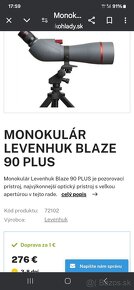 Predam monokulárny ďalekohľad levenhuk blaze 90 plus - 8