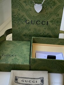 Gucci Trademark náhrdelník s príveskom srdca, 45 cm do 48 cm - 8