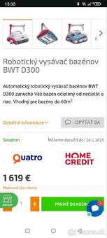 Robotický čistič bazénov značky BWT model D300 - 8