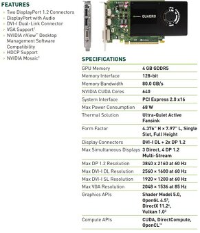 NVIDIA QUADRO K2200 4GB - 8