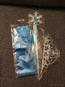 Nové doplnky Frozen Elsa kostým rukavičky, palička, korunka - 8