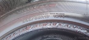 4 ks ZIMNÉ 225/55 R17 101V XL FULDA cca 5-6 mm LEN 35,-€/kus - 8