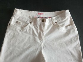 Biele dámske džínsy rovný strih č.38 - 8