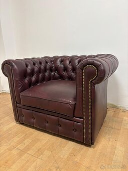 Chesterfield štýl:Nová kožená sedačka - 8