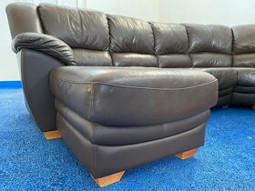 Luxusný kožený gauč s taburetom prestížnej značky pohjanmaan - 8