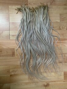 Ruské vlasy blond 60cm 140 prameňov - 8