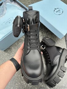 PRADA Monolith leather and Re-Nylon boots - 8