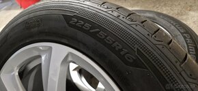 Predám alu. disky Audi 5x112 R16 + Letné pneu 225/55 R16 - 8