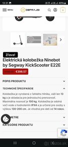 Predám kolobežka Ninebot kickScooter E22 by Segway - 8