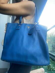 Prada kabelka shopper bag modra - 8