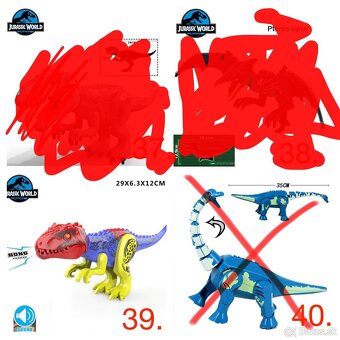 Obrovské dinosaury typ lego - nové, nehrané - 9