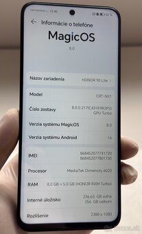 Honor 90 Lite Black 8/256 GB / zánovný - záruka do 3.12.2026 - 9