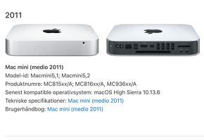 Mac mini, A1347, 2,7 GHz i7 GHz, 8 GB RAM, 500 GB HDD - 9