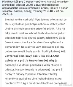 Piknikový kôš / košík Cilio Bellano NOVÝ - 9