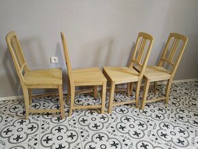 Staré, selské židle po renovaci sada 4 ks - 9