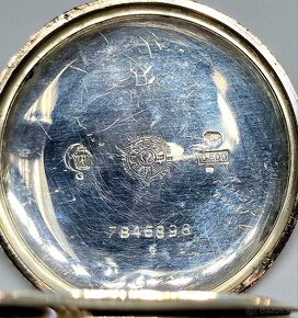 Vintažné vreckové hodinky Omega 1925, striebro - 9