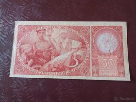 VZÁCNÁ BANKOVKA 50 KČS 1929, SÉRIE XB, TOP STAV, NEPERFOR. - 9
