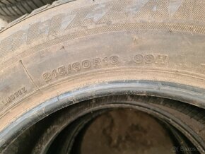 215/60R16 zimné 4 ks BRIDESTONE dezén 7,4-6,8 mm - 9