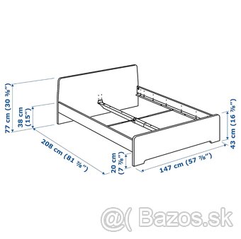 Posteľ Ikea Askvol 140x200 - 9