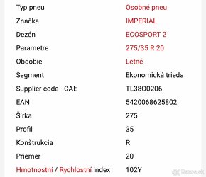 Pneumatiky r20 letné - 9