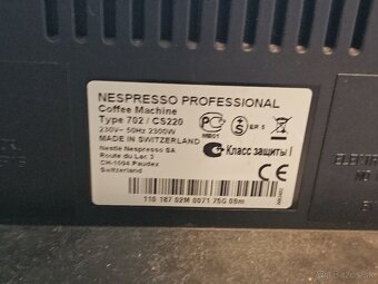 GEMINI CS 220 PRO NESPRESSO PROFESSIONAL
Type 702 / CS220 - 9