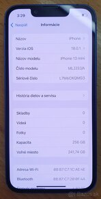 zachovalý raritný iPhone 13 mini 256 GB - 9