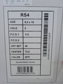 R18 5x112 Et45 8J MAM RS4 Audi Škoda Seat Volkswagen - 9