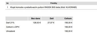 Prebalovacia komoda značky Klups - 9