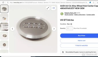 Predám orig. Audi  - už len pukličky, 166mm - 9