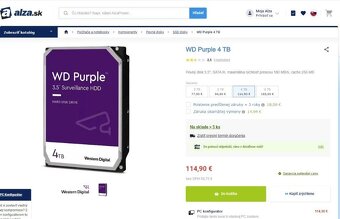 4 / 2 TB Western Digital Purple™ Red Pro™ - nepouzite. - 9