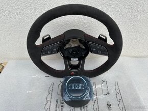 Audi sportovy alcantara volant cerveny RS3 RS4 RS5 B9 - 9