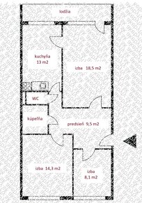 3-izbový byt vo výbornej lokalite, Košice, Jánošíkova ul. - 9