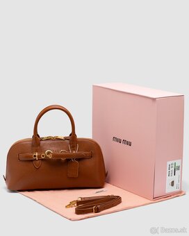 Kabelka Miu Miu Aventure Nappa Leather Top-Handle Bag Brown - 9