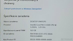 Multimediálny PC - i5-6500, RX 580 8GB, SSD+HDD, 16G RAM - 9