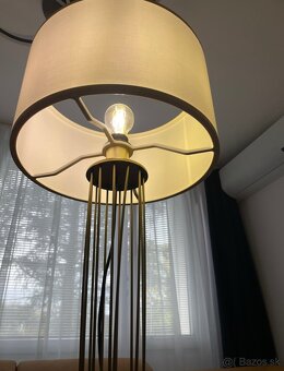 Dizajnová stojanová LED lampa Fellini 155 cm biela / zlatá - 9