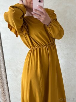 Dámske romantické šaty Mustard - 9