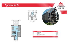 Dokončený 1-izb. apartmán, kapacita 2+3, Demänová Rezort - 9