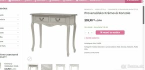 provensalsky konzolovy stolik 90x40 cm - 9