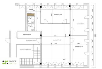 Prenájom kancelárskych priestorov 131,46 m2, na Jarmočnej ul - 9