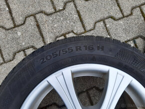 Sada hlinik. diskov 4ks - 205/55 R16 Continental zimné pneu. - 9