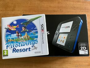 Predám nové Nintendo 2DS Black & Blue + Pilotwings Resort - 9