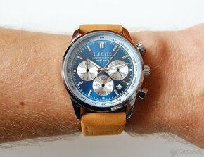 LIGE 89136 Luxury Chronograph - pásnke štýlové hodinky - 9