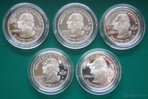 Predám strieborné americké proof mince 50 STATE QUARTERS PRO - 9