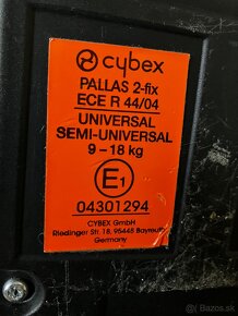 Autosedačka Cybex Pallas 2-Fix 9-36kg - 9