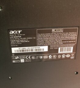 Acer AL1914 SM; 19“ LCD; 1280x1024; VGA; TOP cena - 9