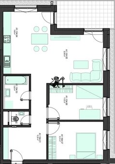 SKOLAUDOVANÉ 3 i. byt s predzáhradkou 193m2, Nová Tehelňa - 9