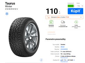 215/50R18 zimné Taurus - 9