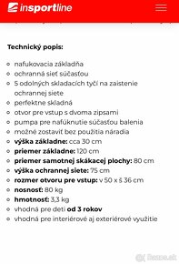 Detska nafukovacia trampolina Insportline, ruzova - 9