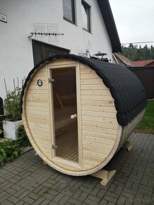 Hotová poskladaná sauna aj s pecou - sudova sauna - 9