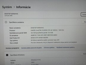 Dell Latitude E5490, i5-8250U, 32GB RAM, 512GB SSD - 9